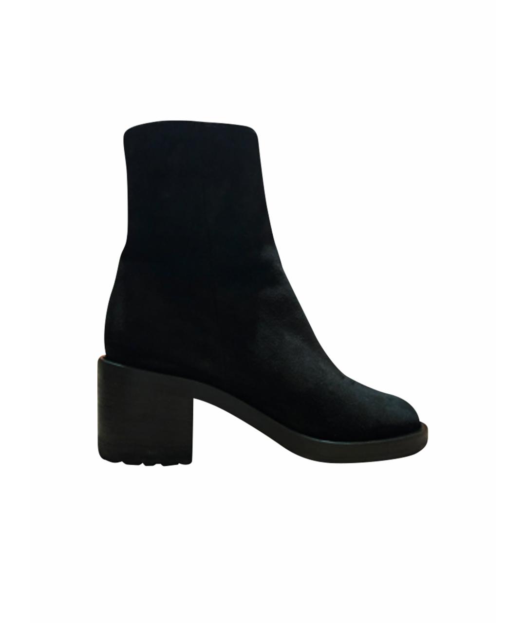 GIANVITO ROSSI Черные замшевые ботильоны, фото 1