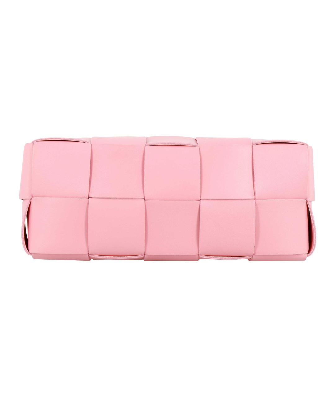 BOTTEGA VENETA Розовая кожаная сумка через плечо, фото 6