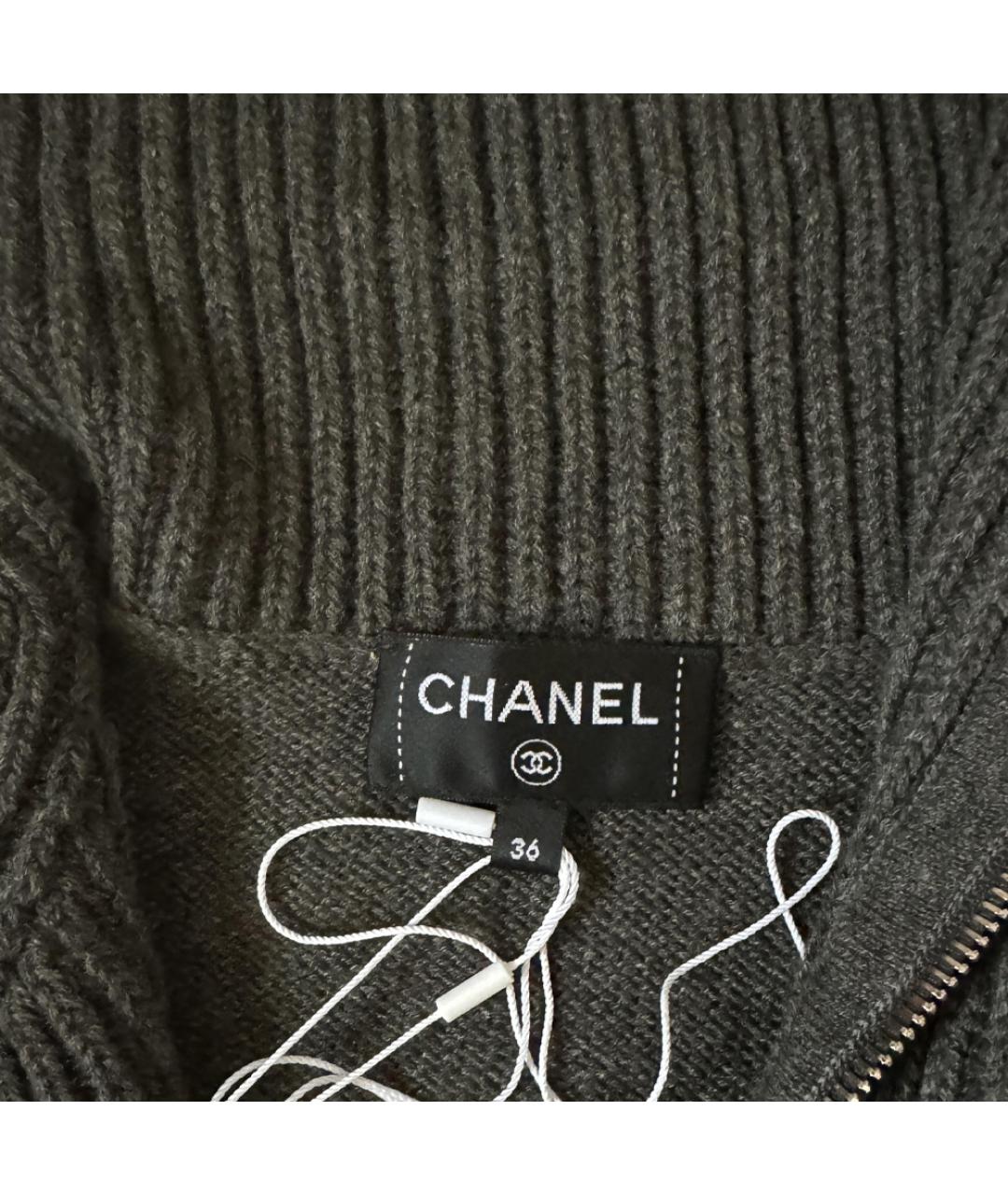 CHANEL Серый кашемировый джемпер / свитер, фото 5