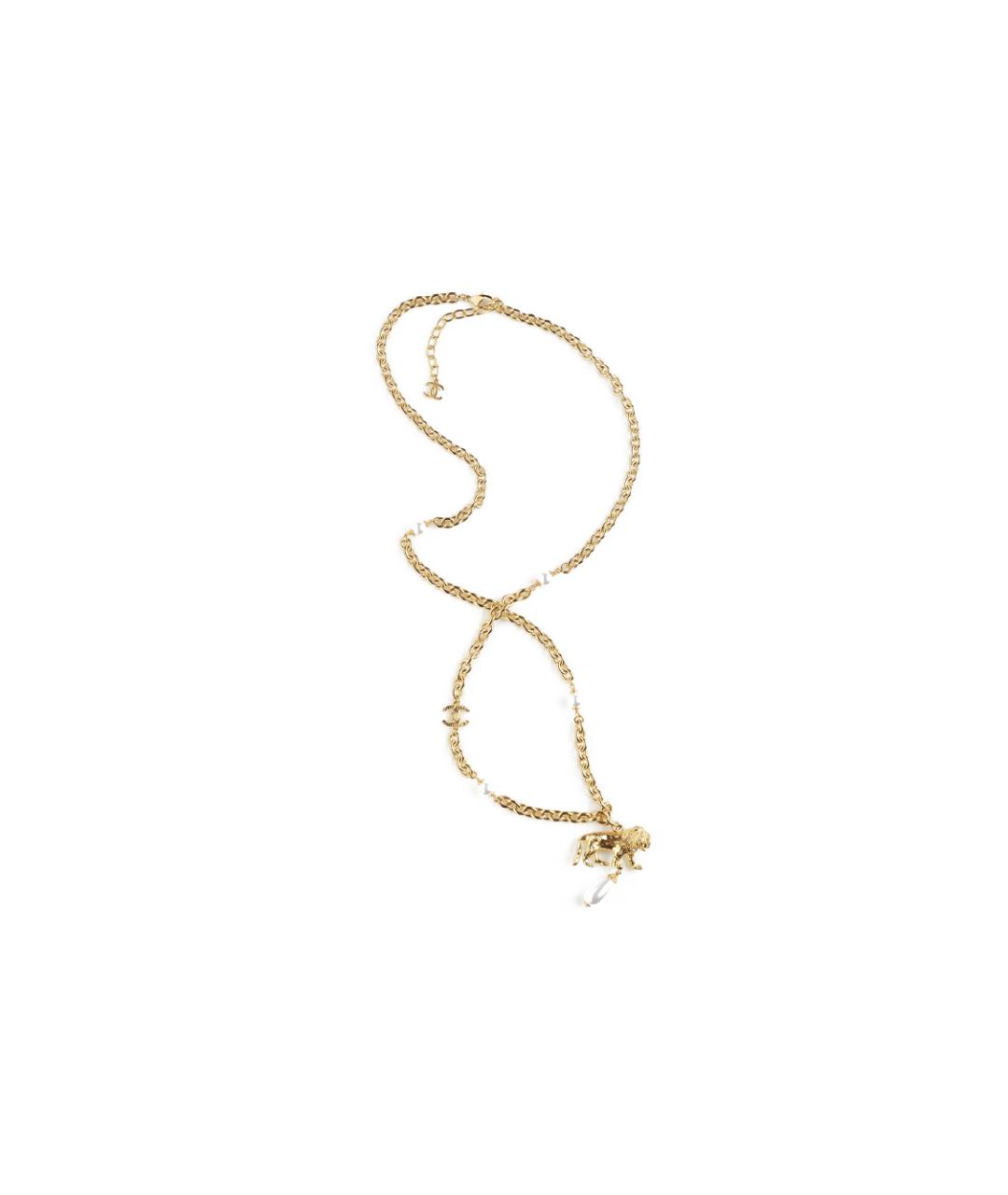 CHANEL Золотая металлическая подвеска, фото 2