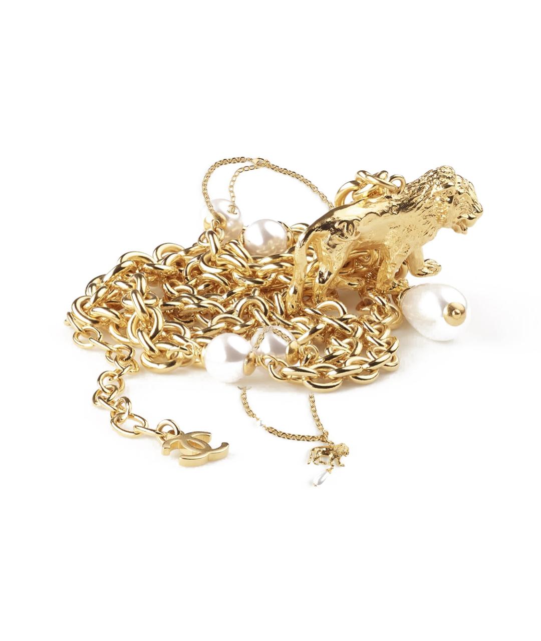 CHANEL Золотая металлическая подвеска, фото 3