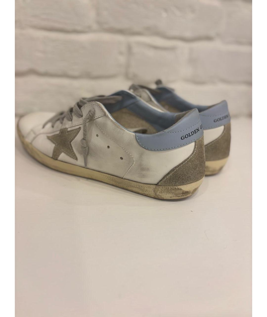 GOLDEN GOOSE DELUXE BRAND Белые кожаные кроссовки, фото 3