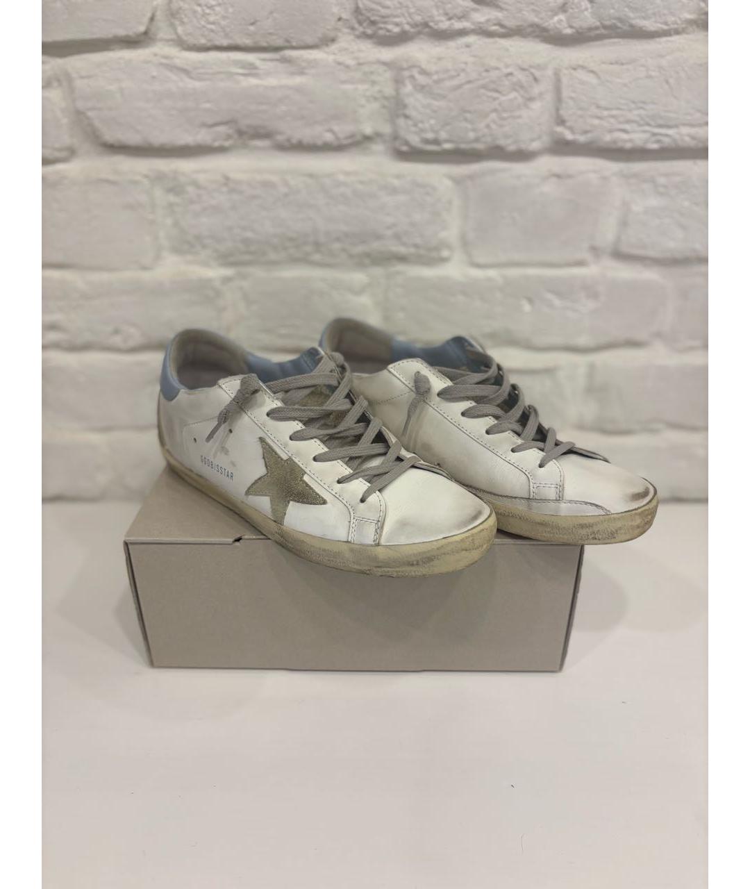 GOLDEN GOOSE DELUXE BRAND Белые кожаные кроссовки, фото 8