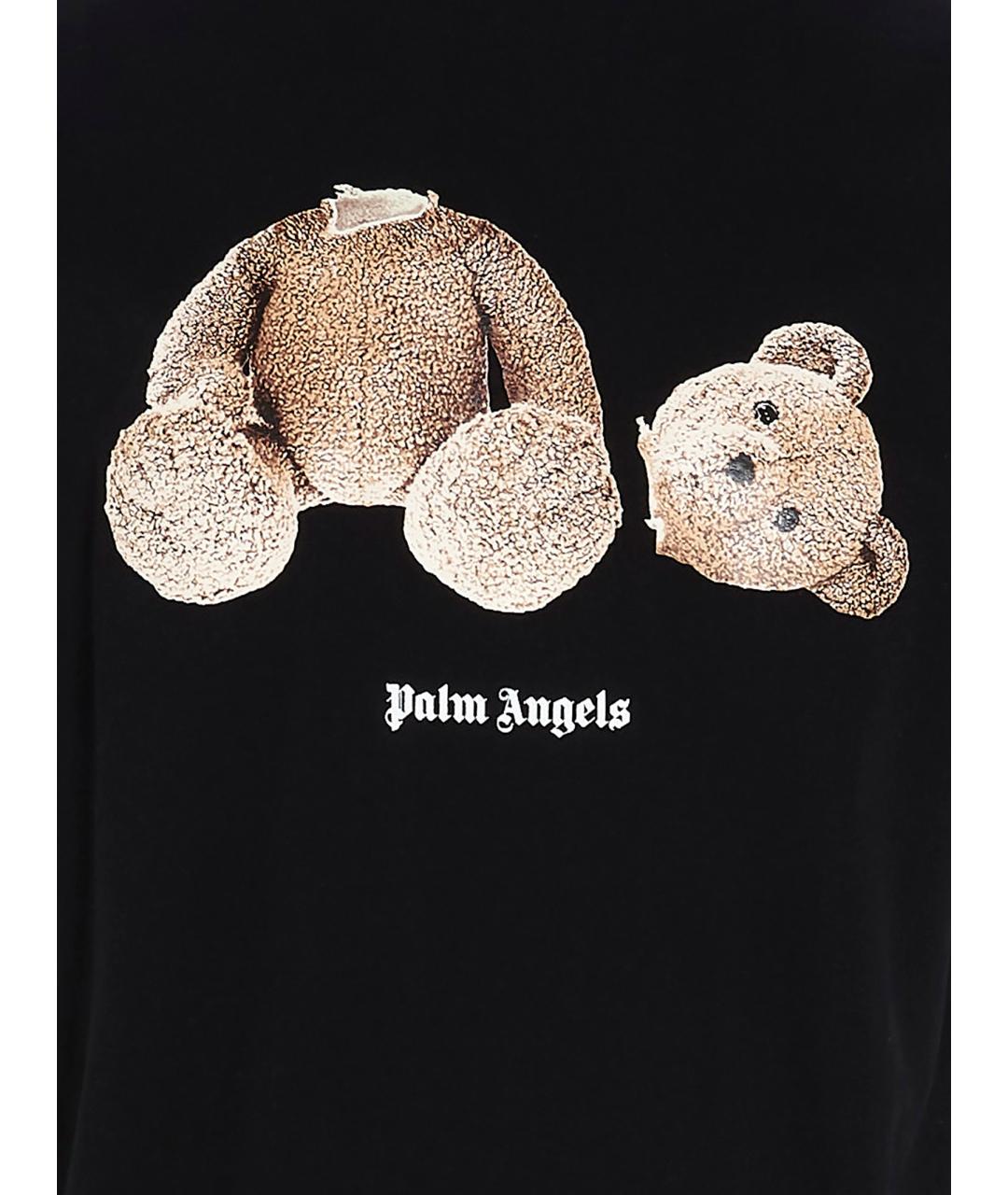PALM ANGELS Черная хлопковая футболка, фото 4