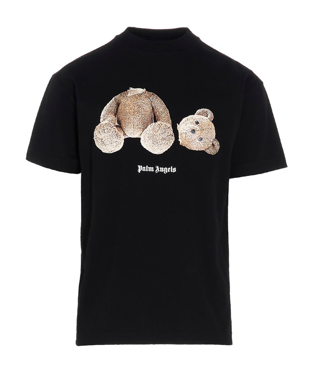 PALM ANGELS Черная хлопковая футболка, фото 1