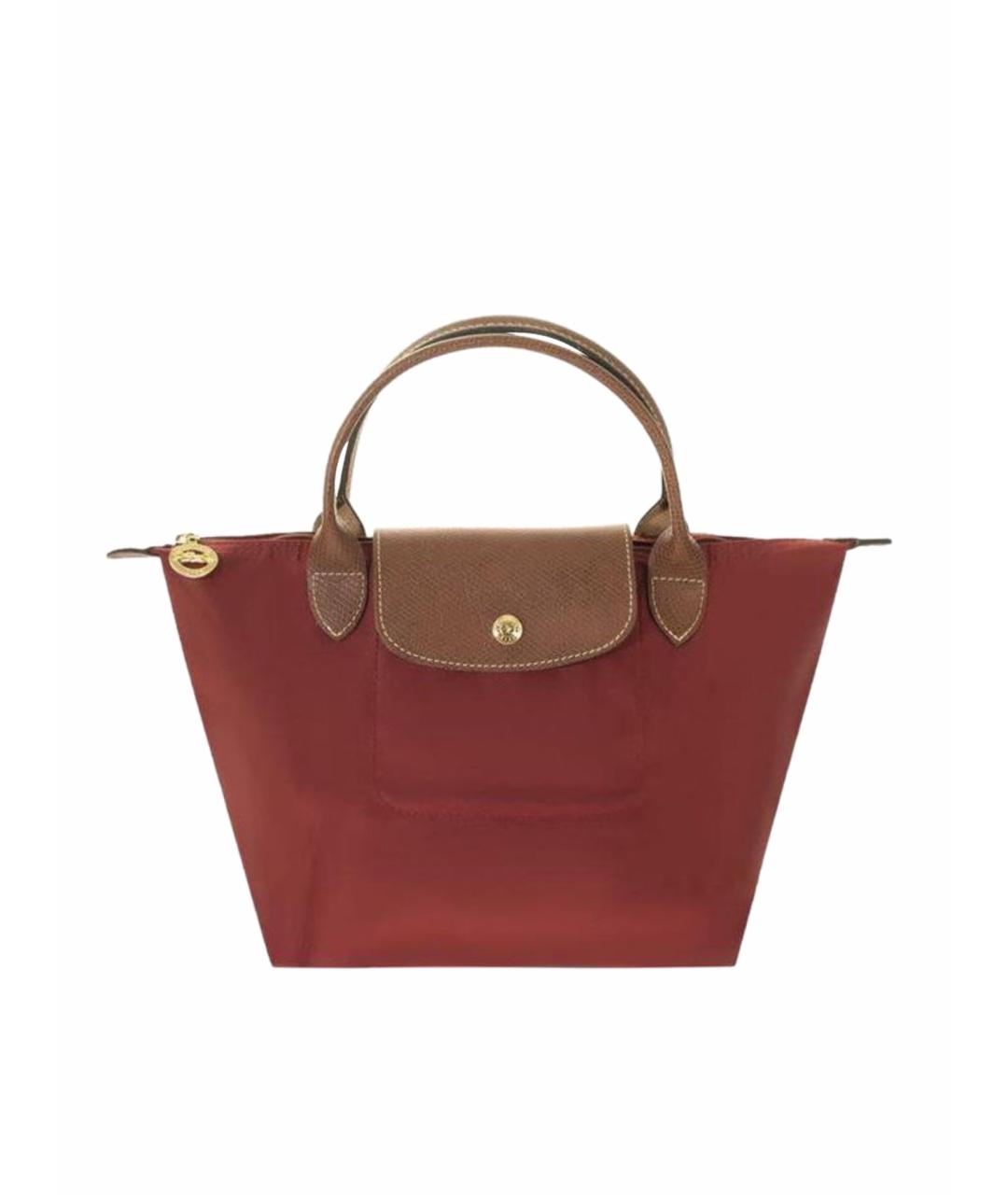 LONGCHAMP Бордовая тканевая сумка тоут, фото 1