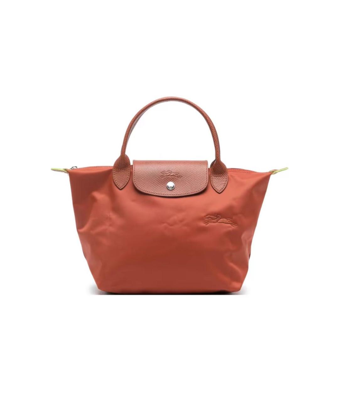 LONGCHAMP Бордовая тканевая сумка тоут, фото 3