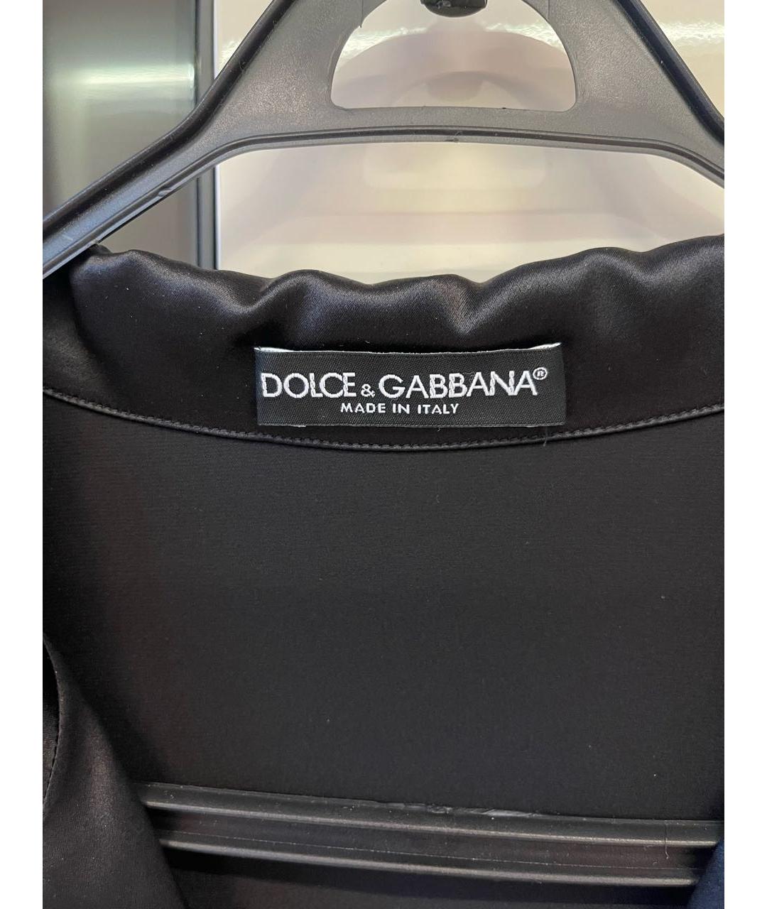 DOLCE&GABBANA Черная шелковая блузы, фото 3