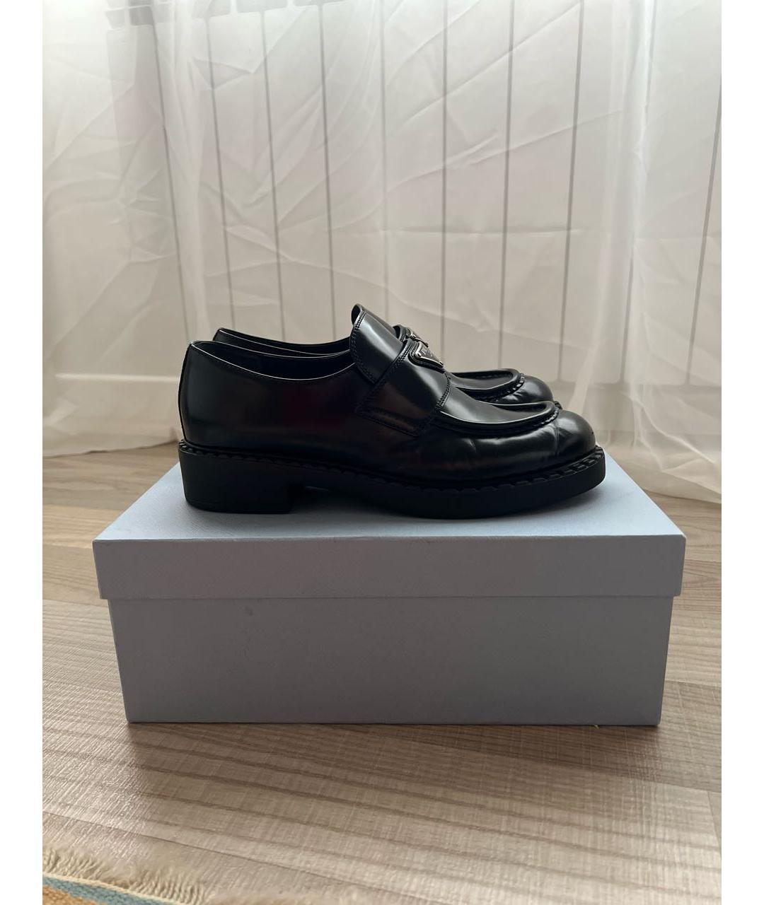 PRADA Черные лоферы из лакированной кожи, фото 5