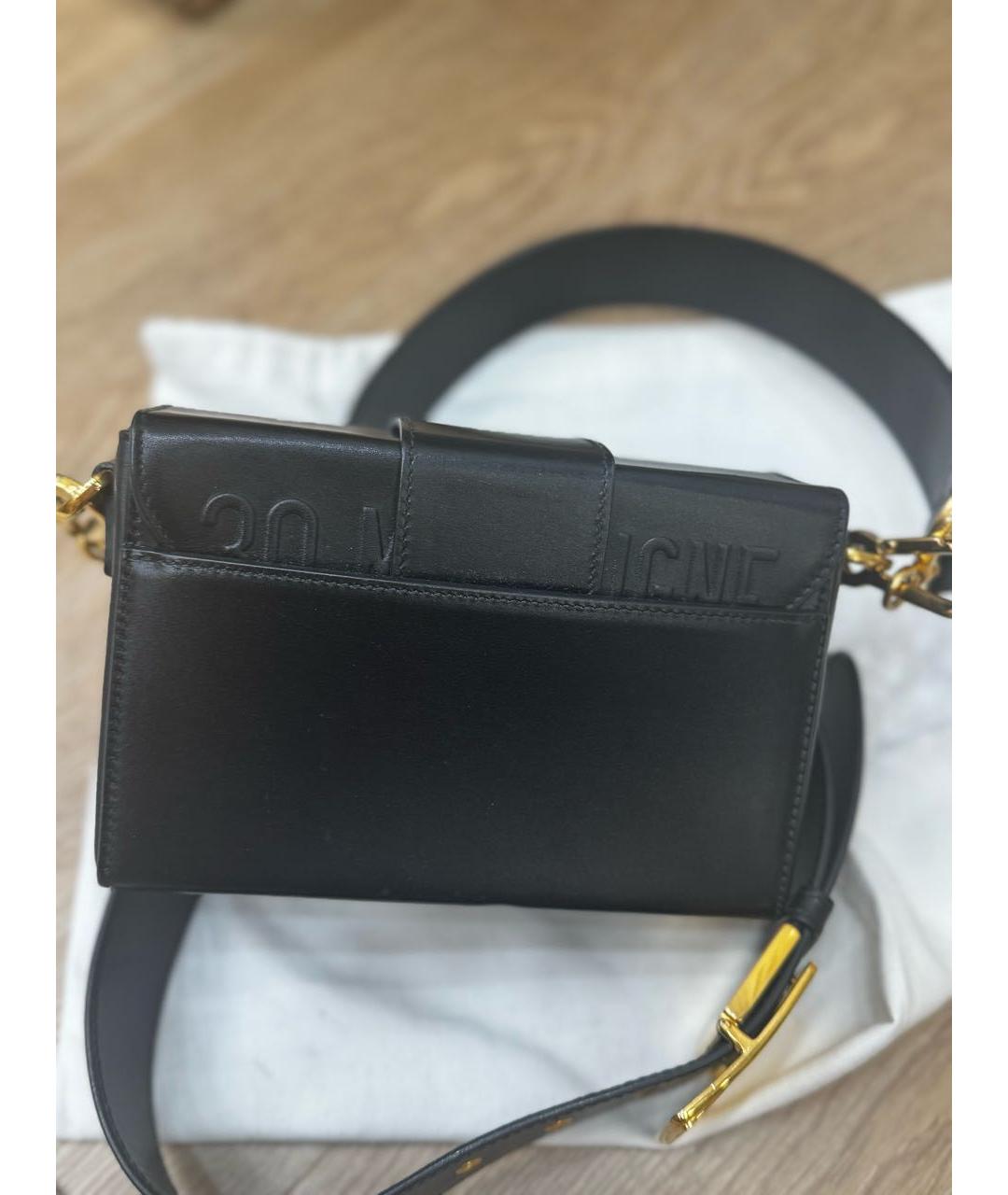 CHRISTIAN DIOR Черная кожаная сумка через плечо, фото 3