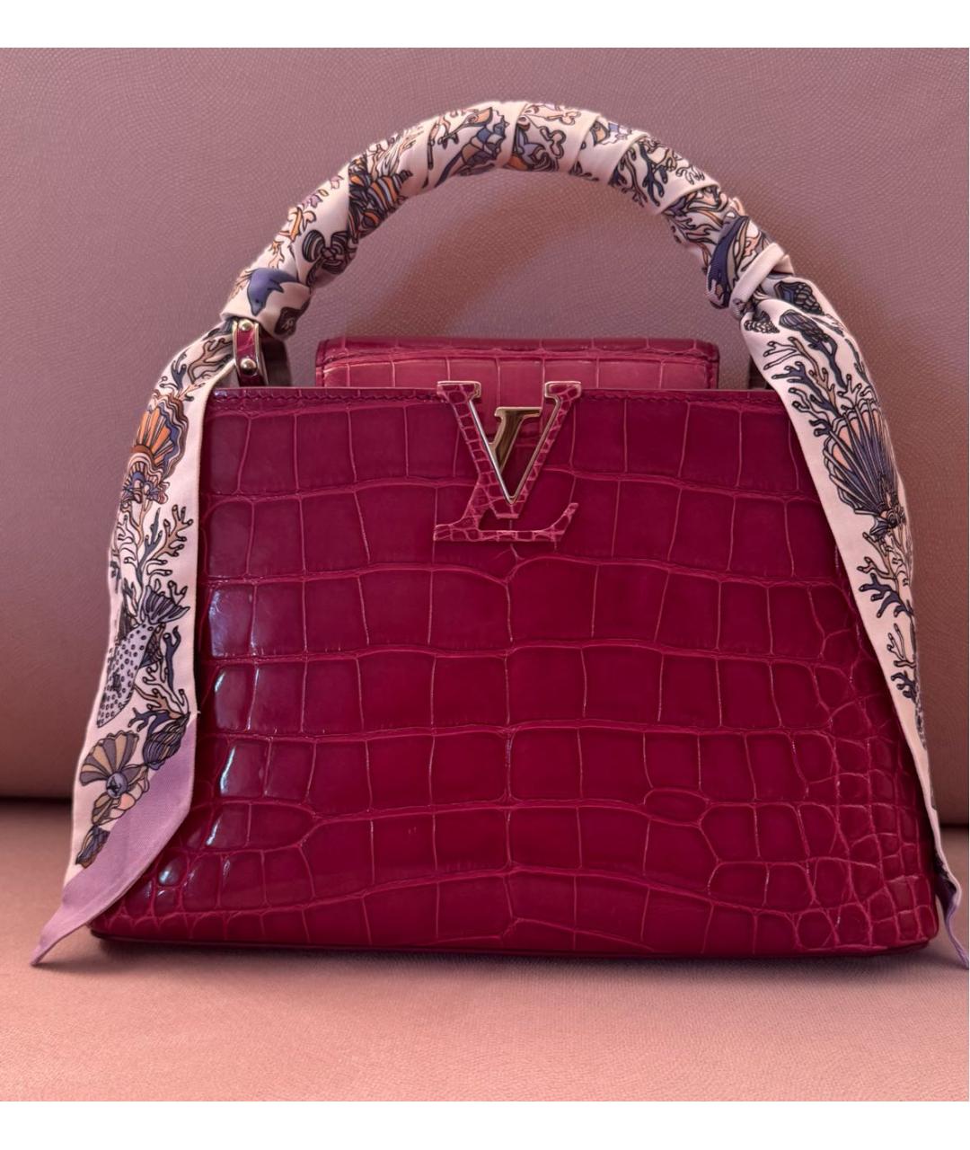 LOUIS VUITTON Фуксия кожаная сумка через плечо, фото 2