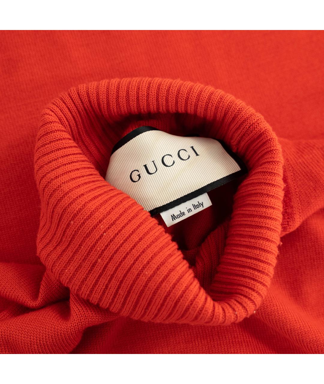 GUCCI Красный шерстяной джемпер / свитер, фото 4