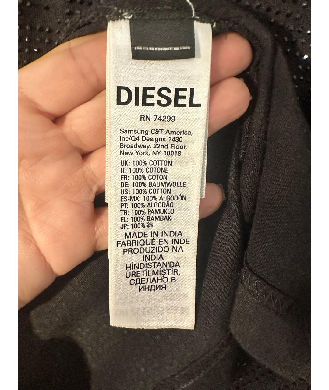 DIESEL Черное хлопковое повседневное платье, фото 6