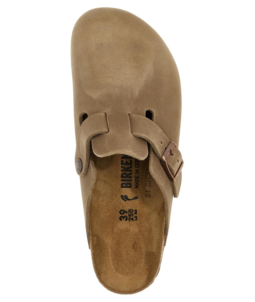 BIRKENSTOCK Коричневые кожаные мюли, фото 4