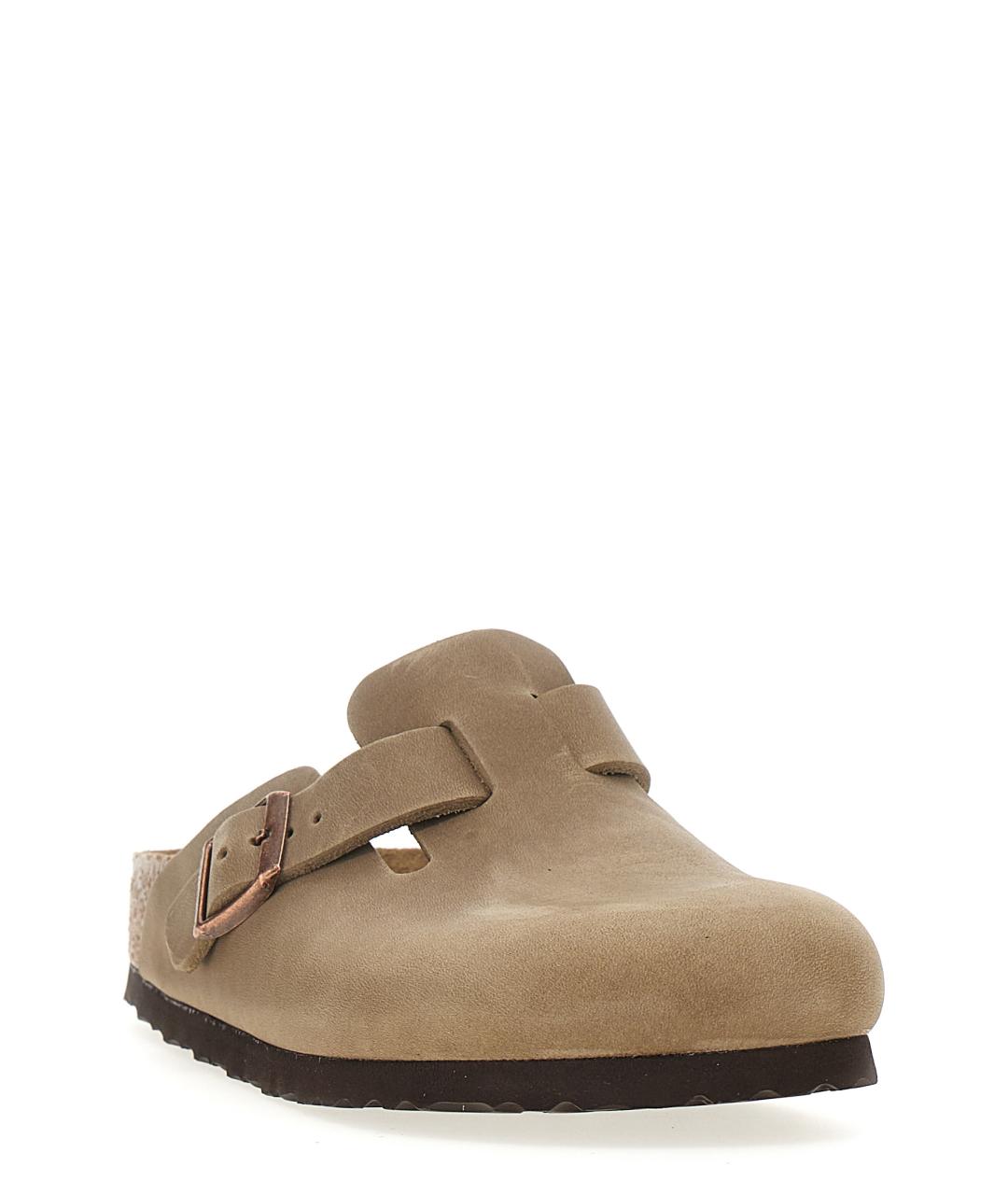 BIRKENSTOCK Коричневые кожаные мюли, фото 2