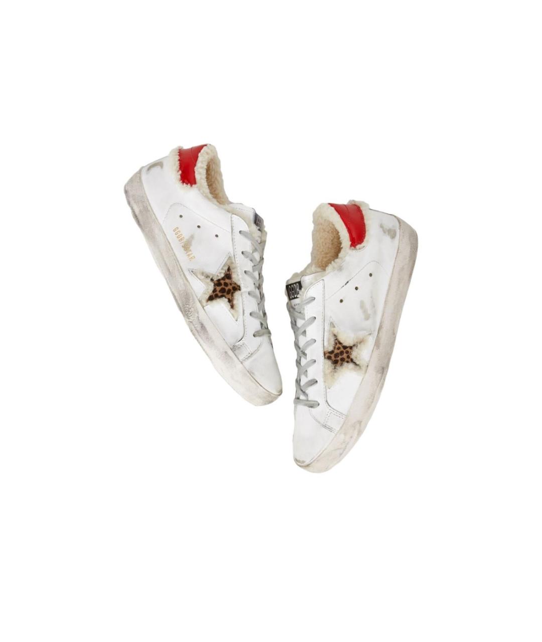 GOLDEN GOOSE DELUXE BRAND Бежевые кожаные кеды, фото 3