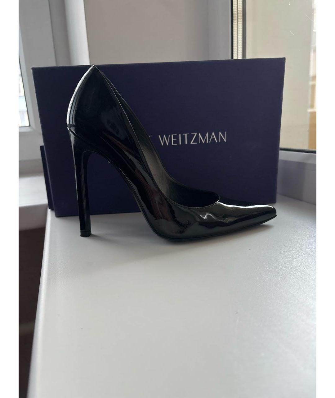 STUART WEITZMAN Черные туфли из лакированной кожи, фото 5