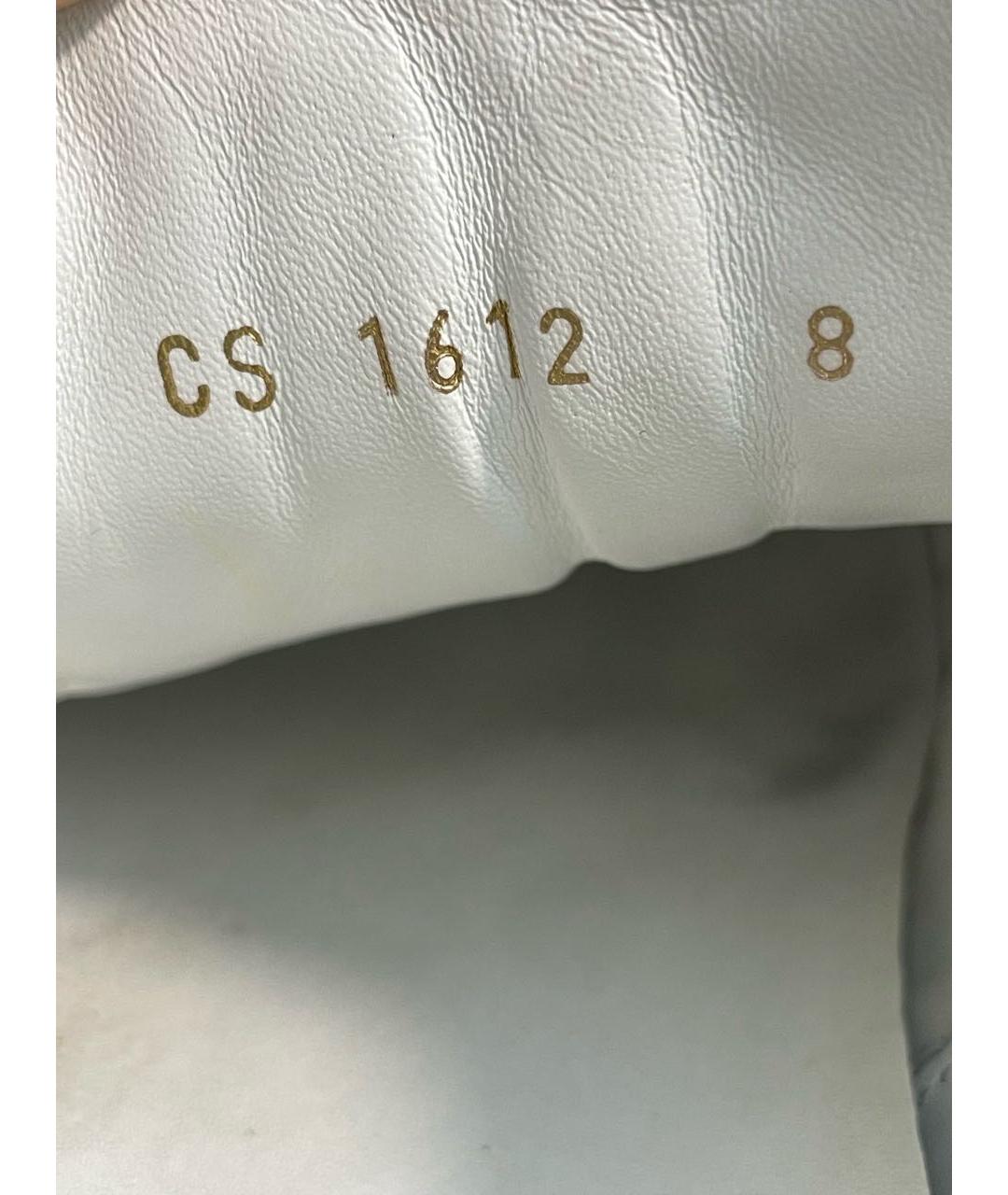 DOLCE&GABBANA Белые кожаные низкие кроссовки / кеды, фото 7