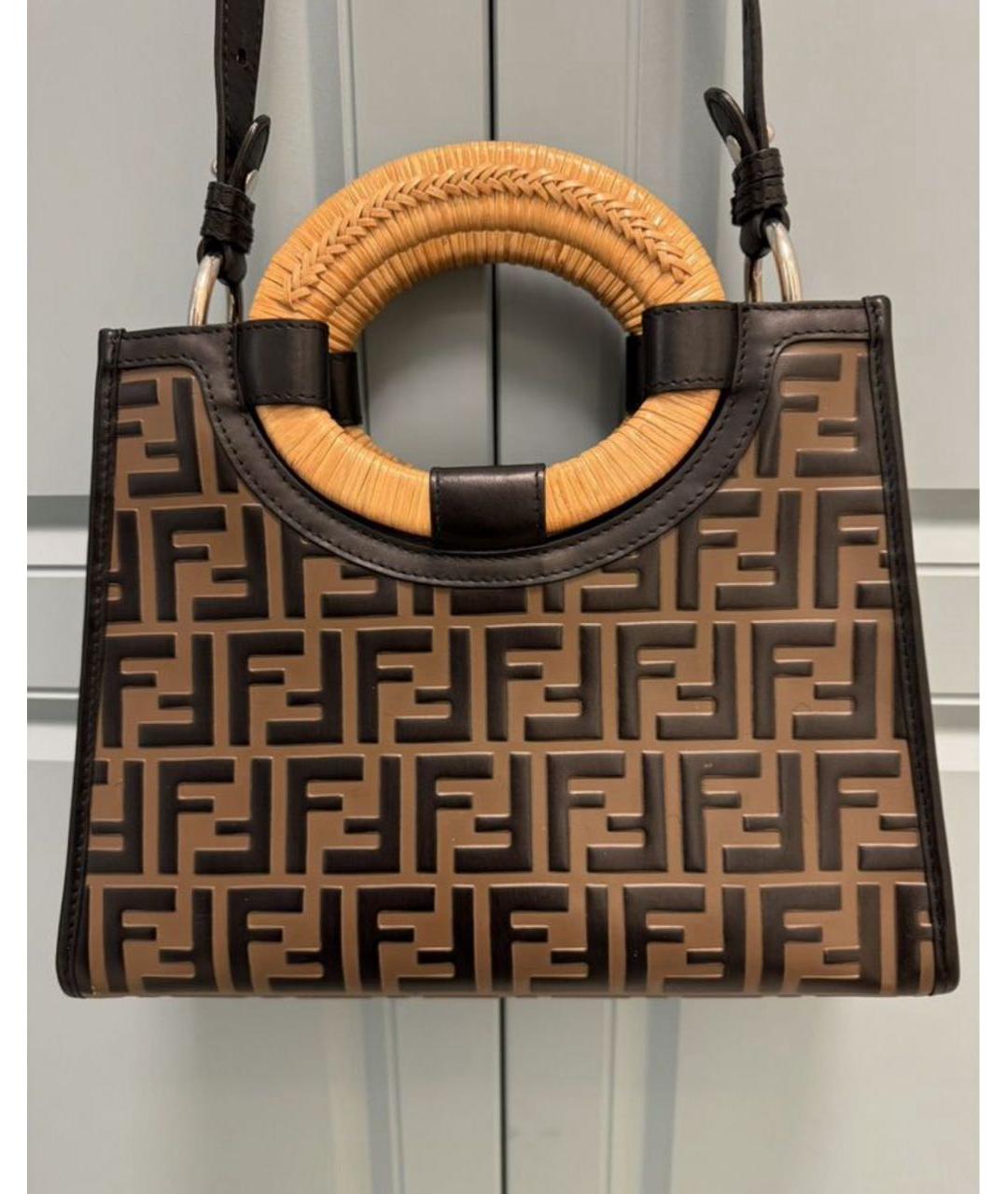 FENDI Коричневая сумка тоут, фото 3