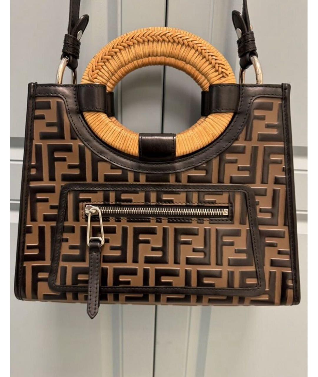 FENDI Коричневая сумка тоут, фото 2