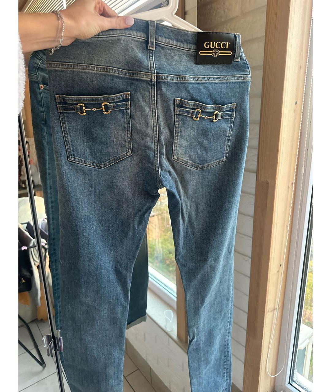 GUCCI Синие джинсы слим, фото 2