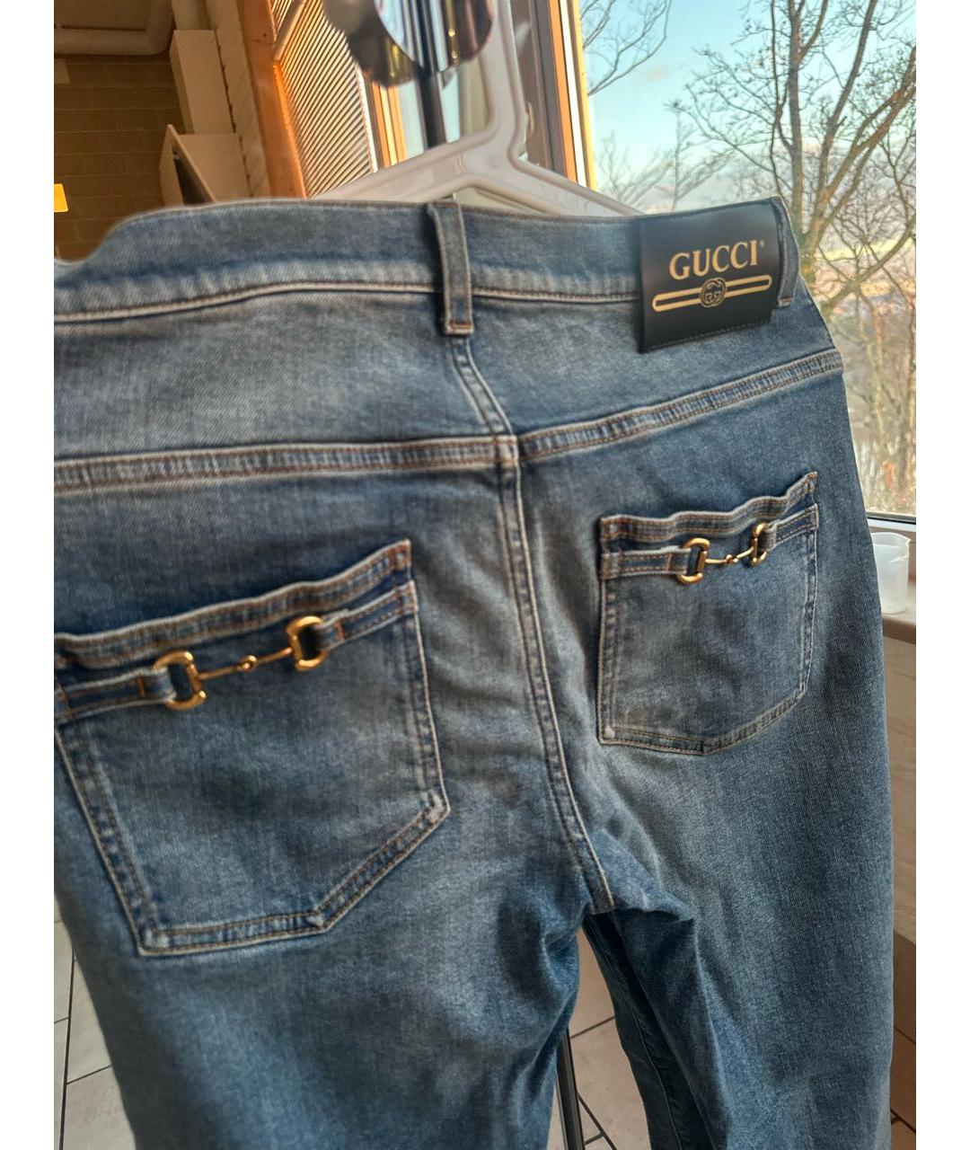 GUCCI Синие джинсы слим, фото 4