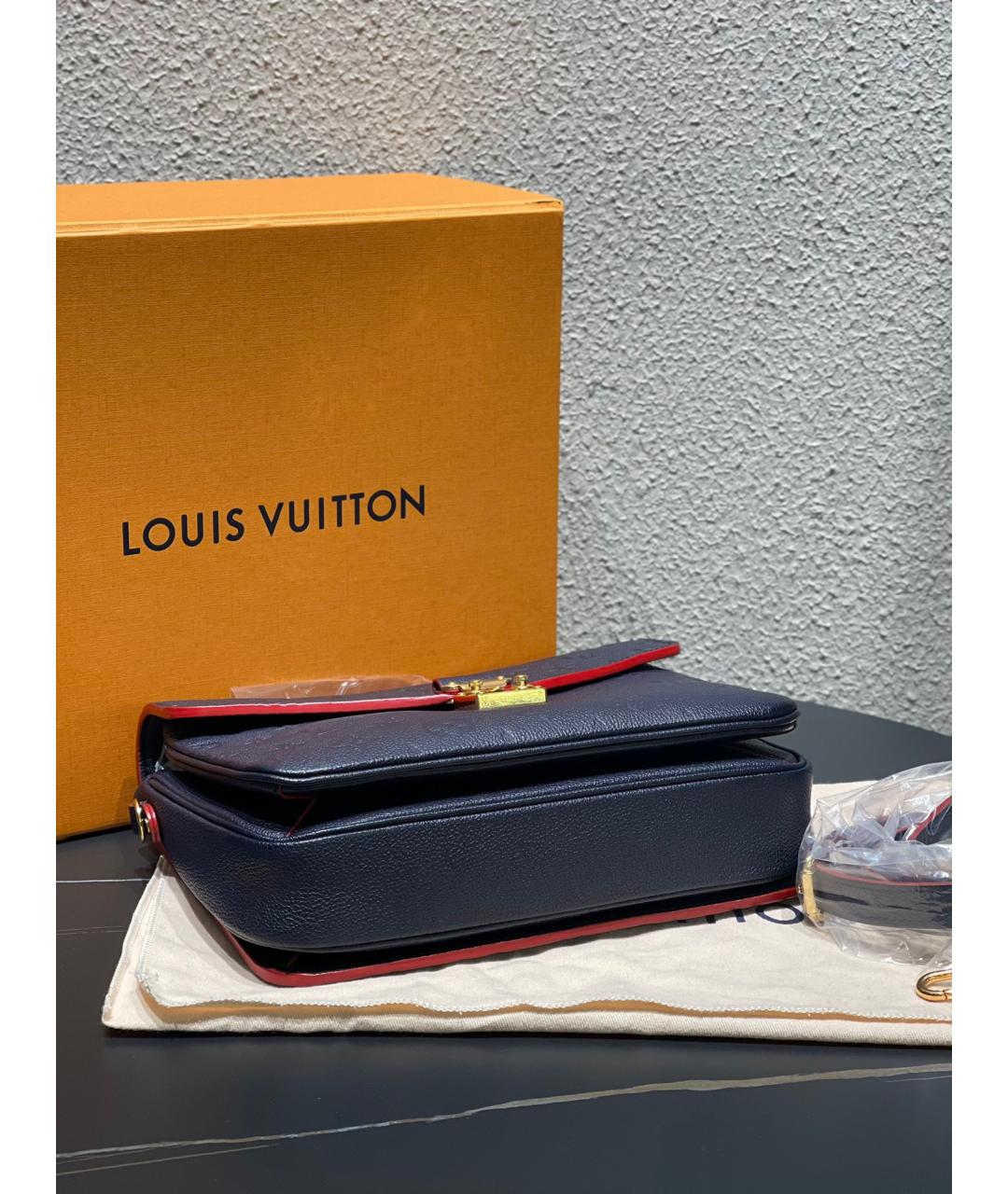 LOUIS VUITTON Синяя кожаная сумка через плечо, фото 6