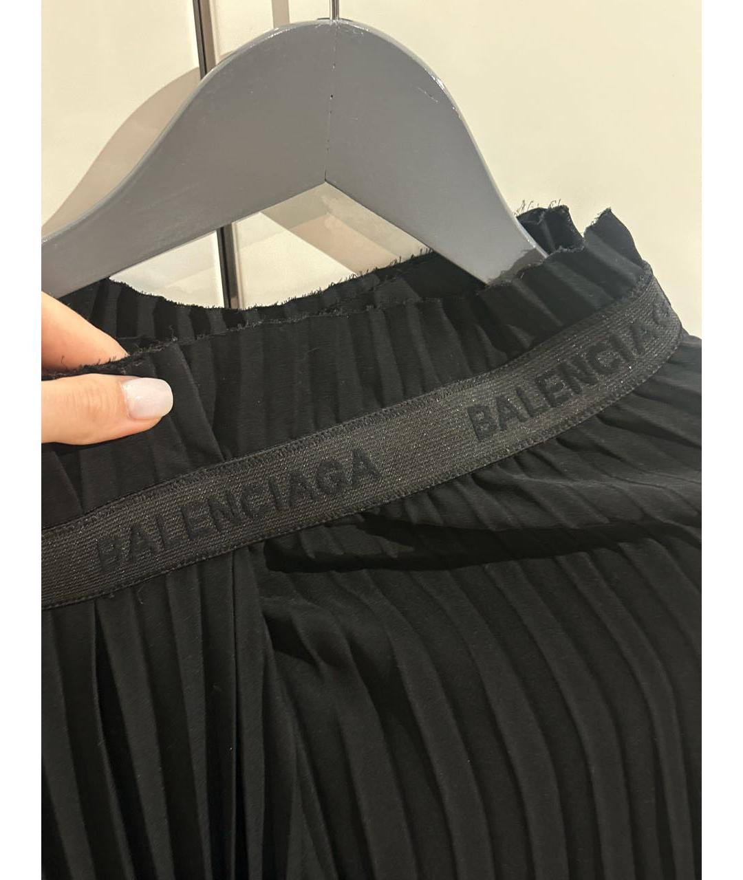 BALENCIAGA Черная юбка миди, фото 4