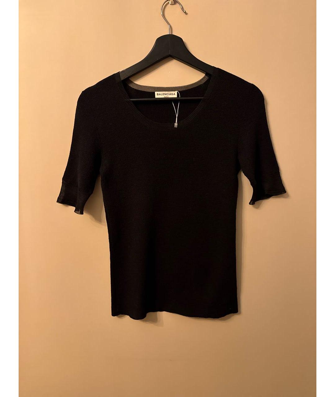 BALENCIAGA Черный шерстяной джемпер / свитер, фото 5