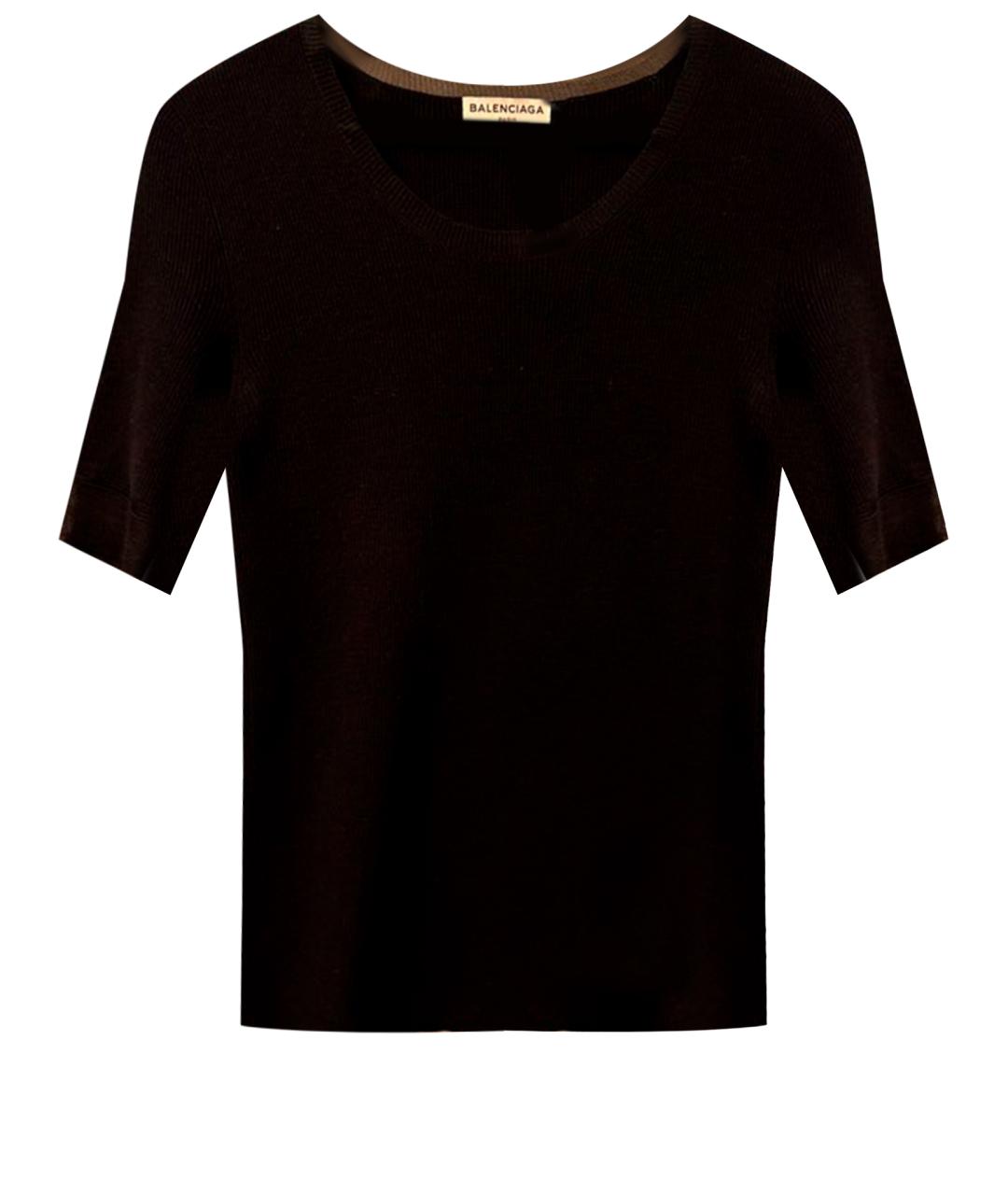 BALENCIAGA Черный шерстяной джемпер / свитер, фото 1