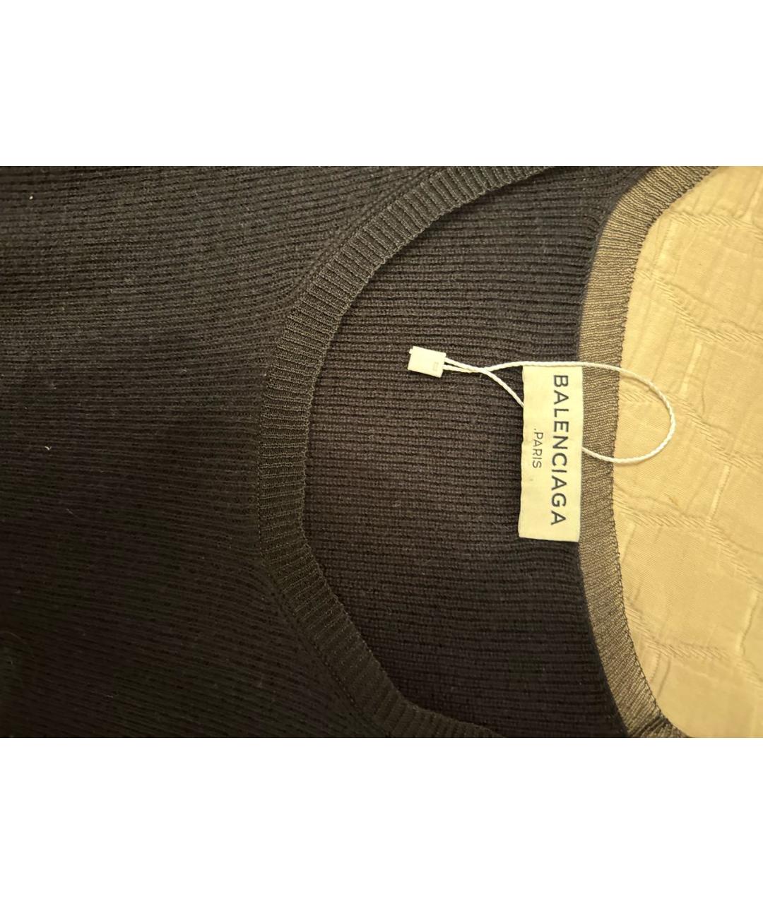 BALENCIAGA Черный шерстяной джемпер / свитер, фото 3