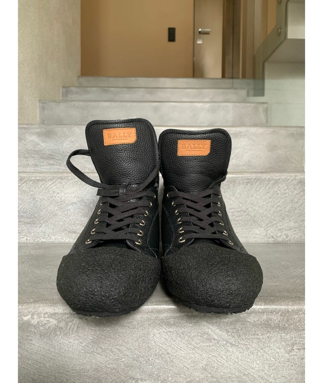 BALLY Черные кожаные высокие ботинки, фото 2