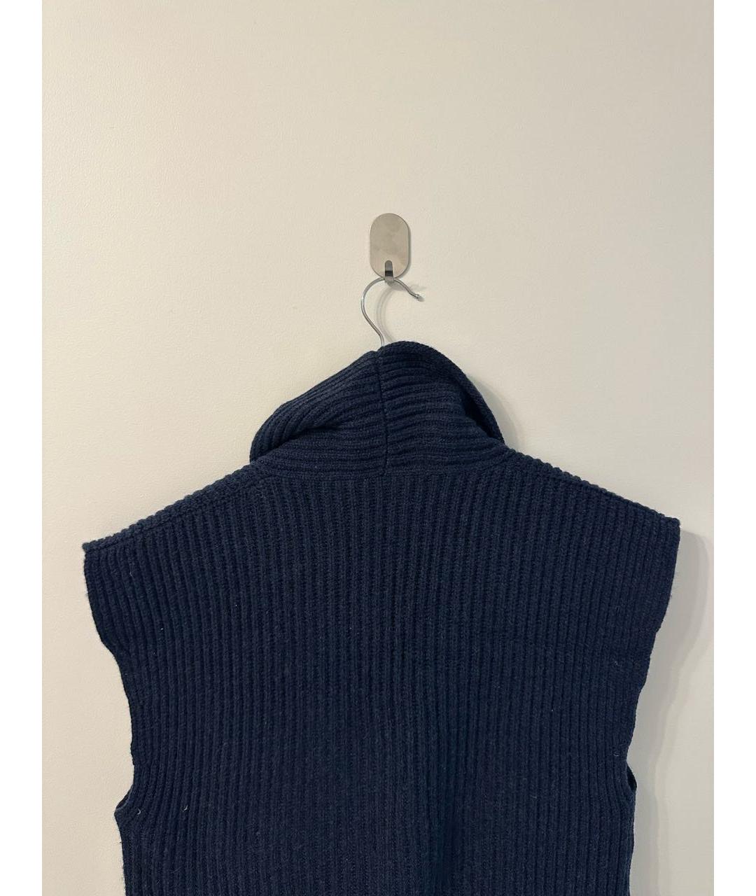 CHANEL Темно-синяя кашемировая жилетка, фото 2