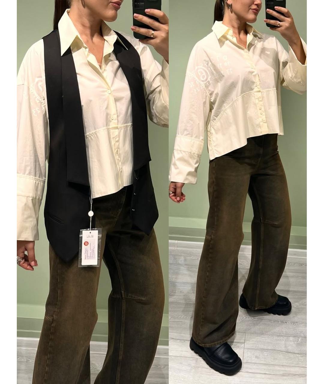 MM6 MAISON MARGIELA Коричневый полиэстеровый жилет, фото 5