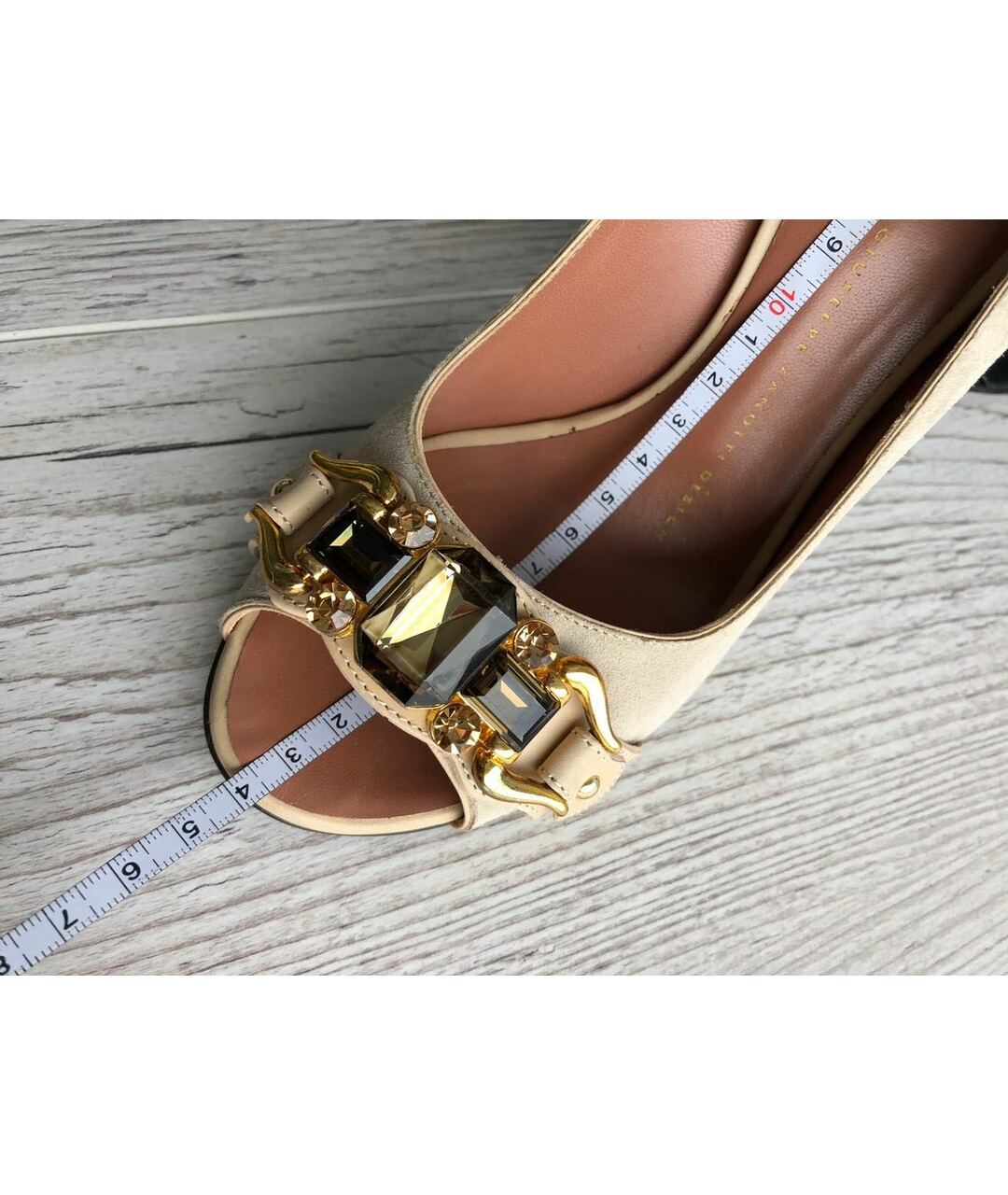 GIUSEPPE ZANOTTI DESIGN Бежевые замшевые туфли, фото 7