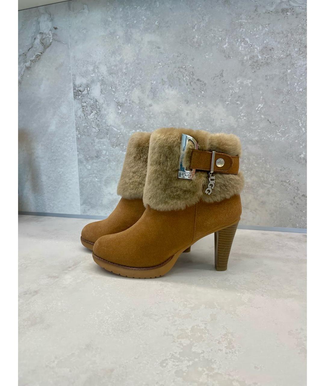 UGG AUSTRALIA Коричневые замшевые полусапоги, фото 8