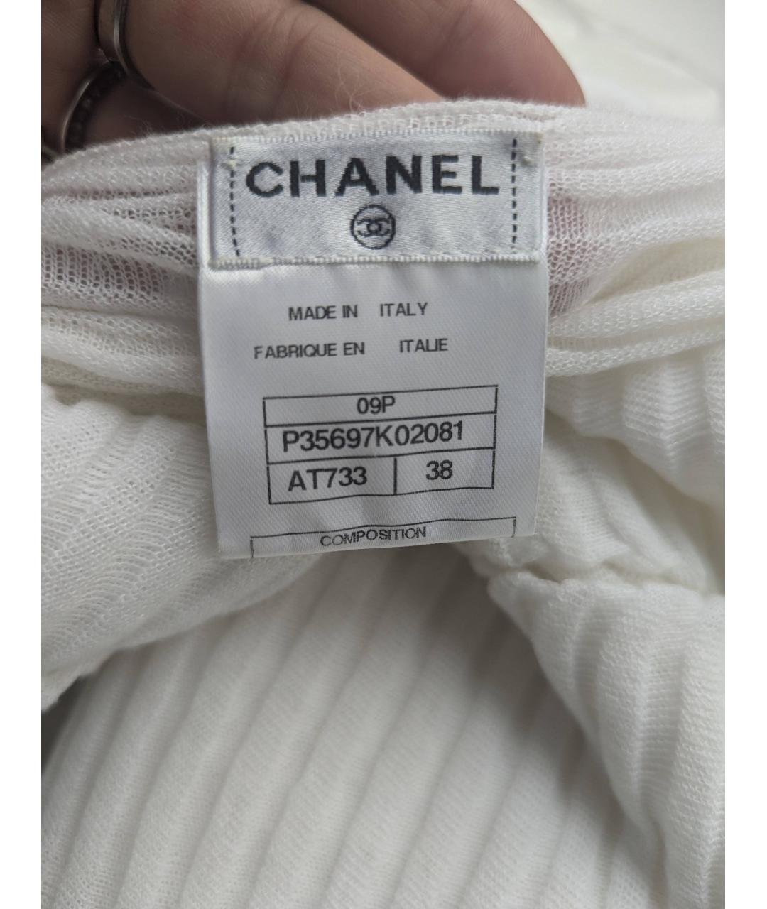 CHANEL Белый хлопковый джемпер / свитер, фото 3