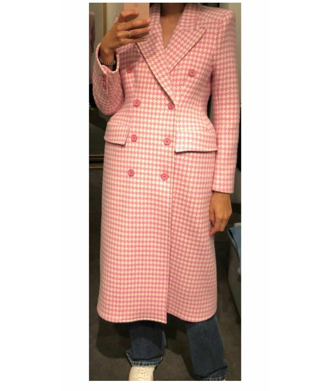 BALENCIAGA Розовое шерстяное пальто, фото 7