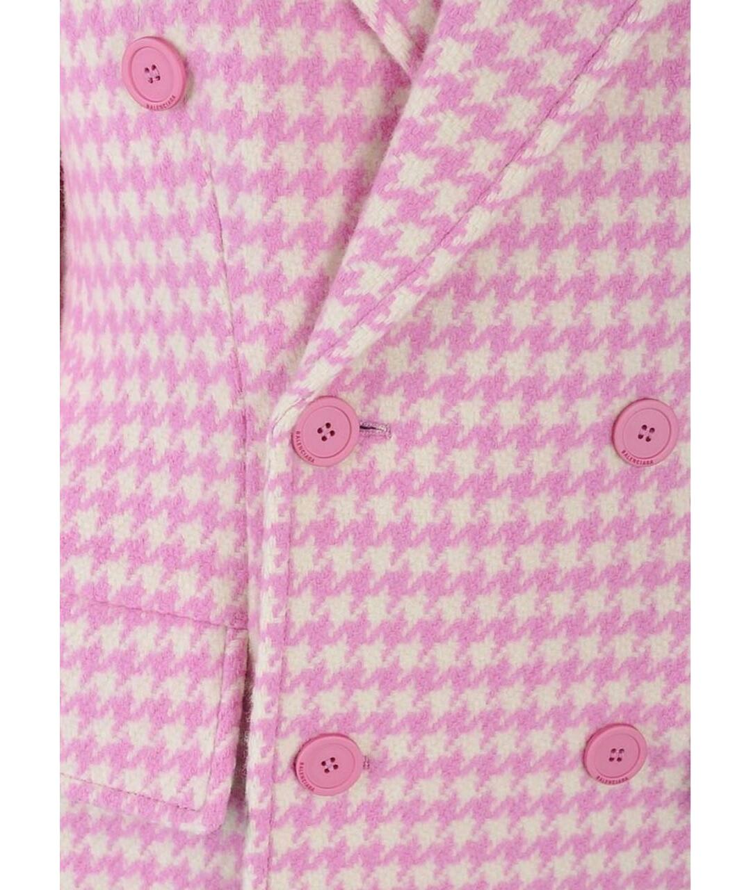 BALENCIAGA Розовое шерстяное пальто, фото 3