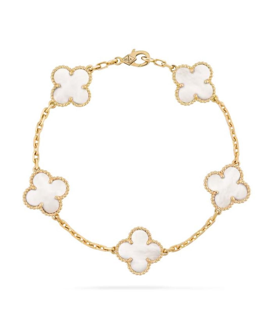 VAN CLEEF & ARPELS Белый браслет из желтого золота, фото 3