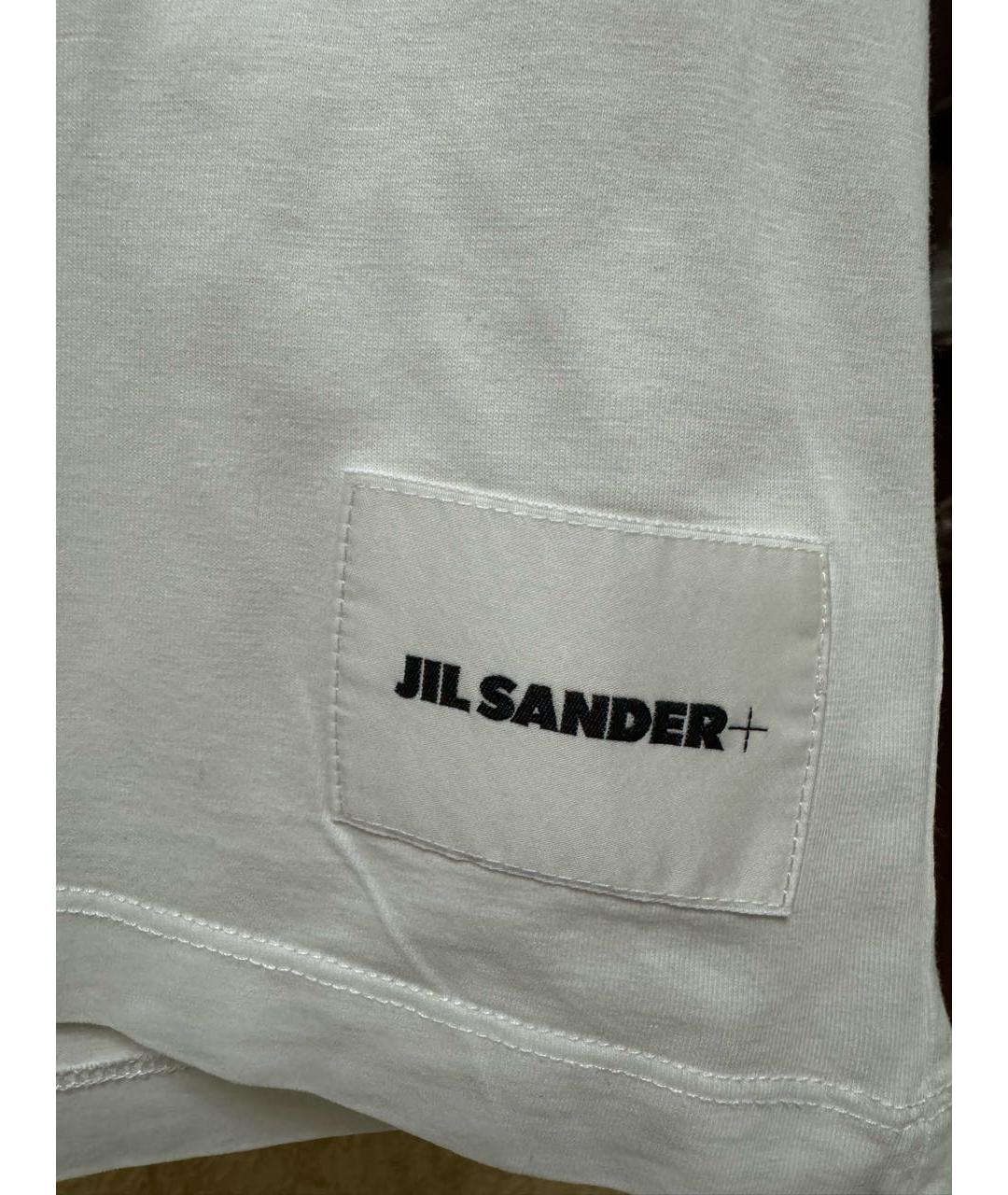 JIL SANDER Белая хлопковая футболка, фото 2