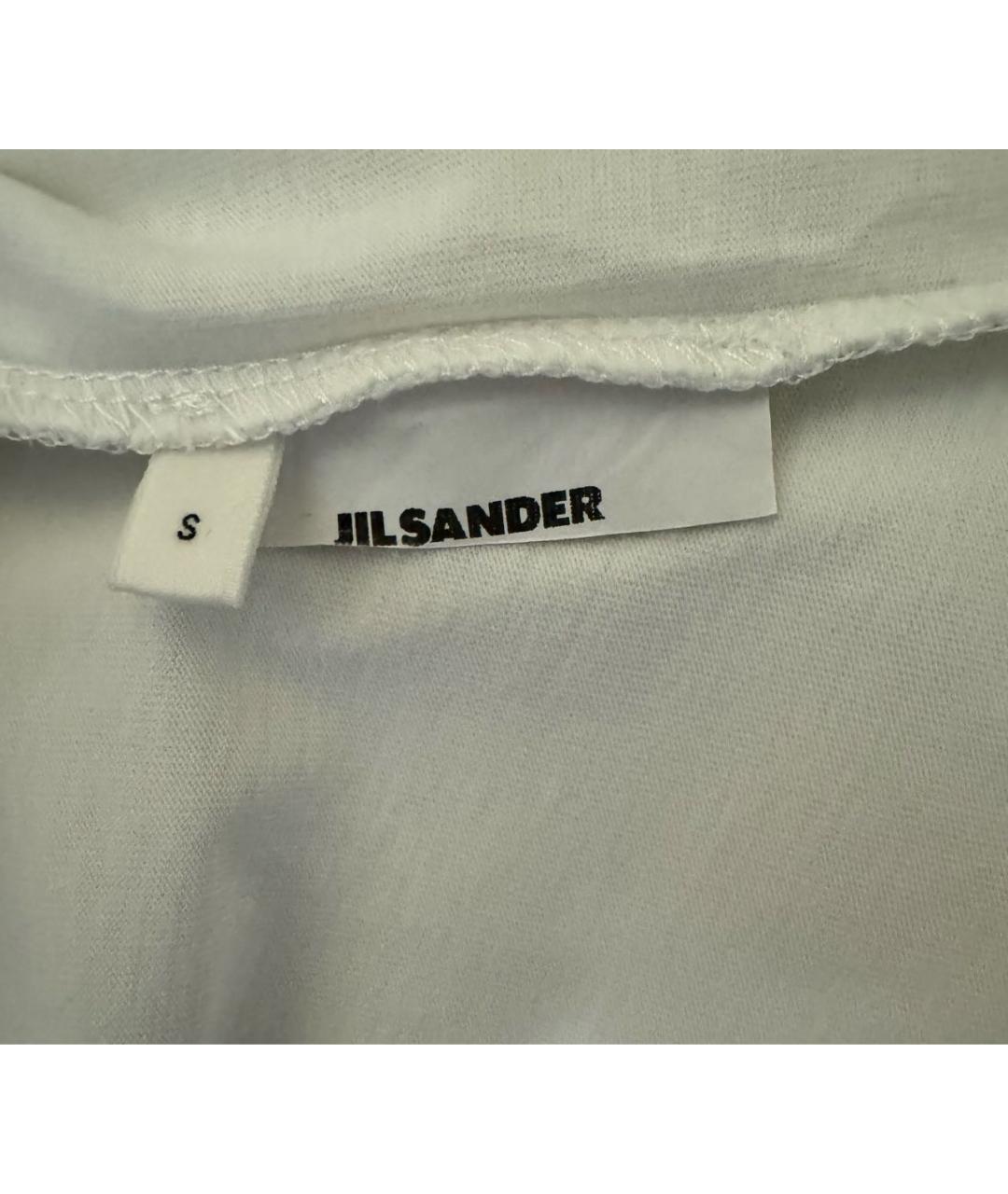 JIL SANDER Белая хлопковая футболка, фото 4