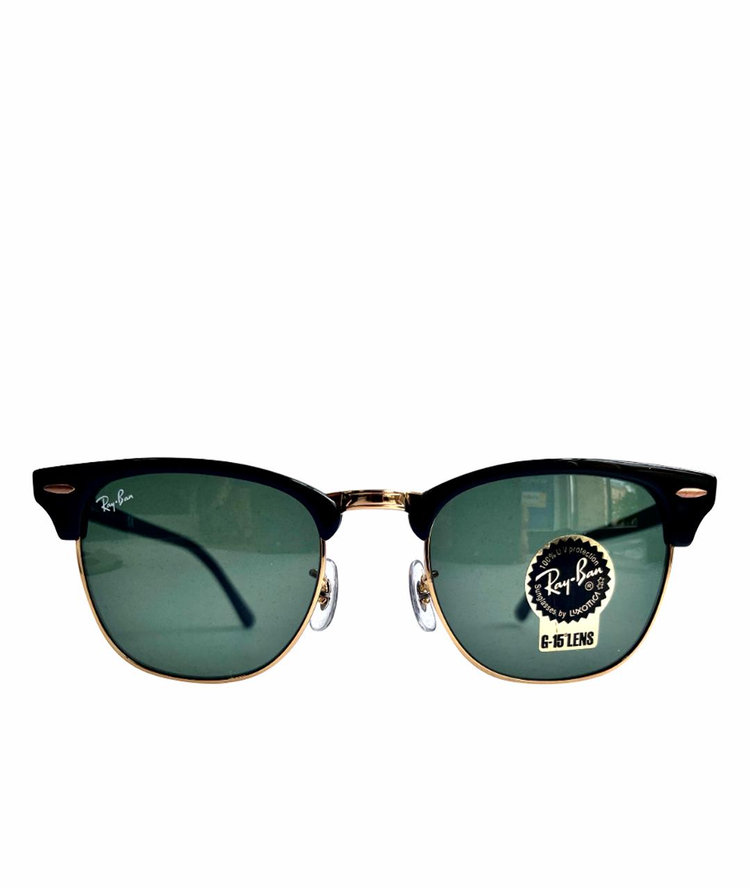 RAY BAN Черные металлические солнцезащитные очки, фото 1