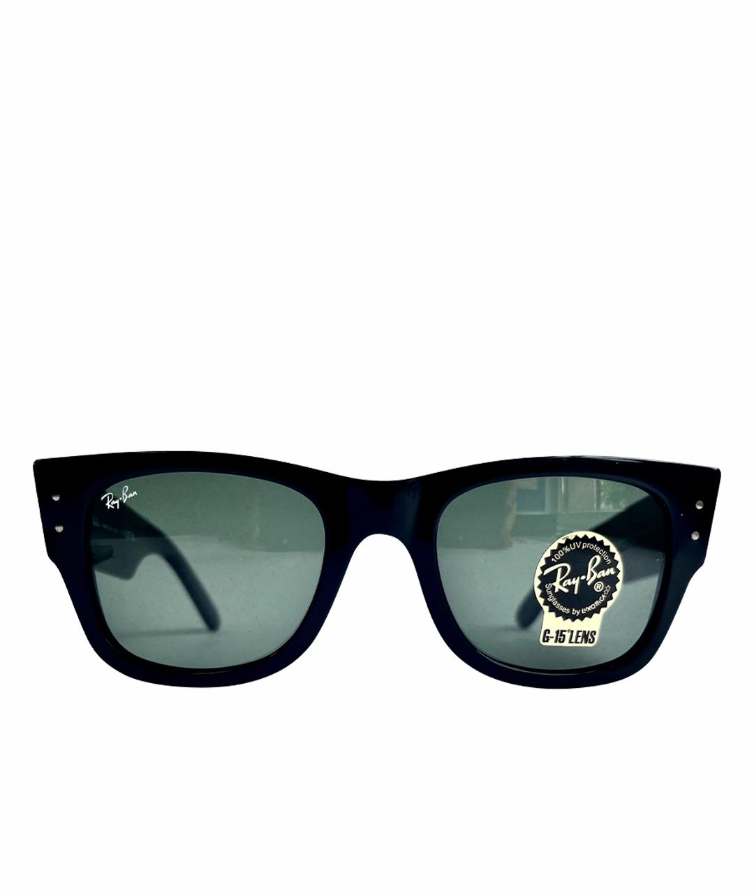 RAY BAN Черные пластиковые солнцезащитные очки, фото 1