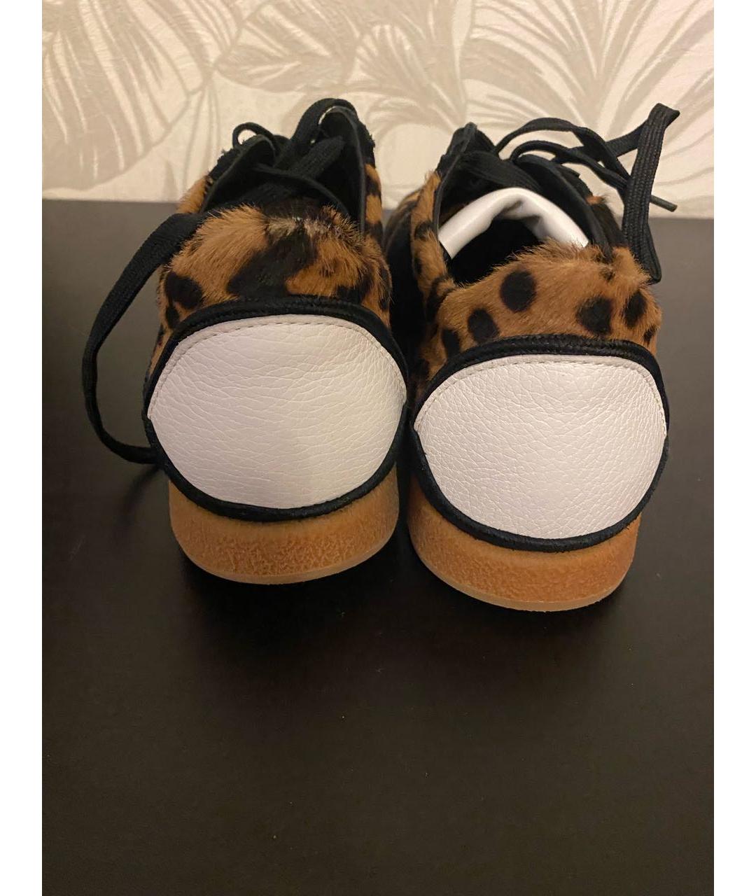 DOLCE&GABBANA Коричневые низкие кроссовки / кеды из лакированной кожи, фото 5