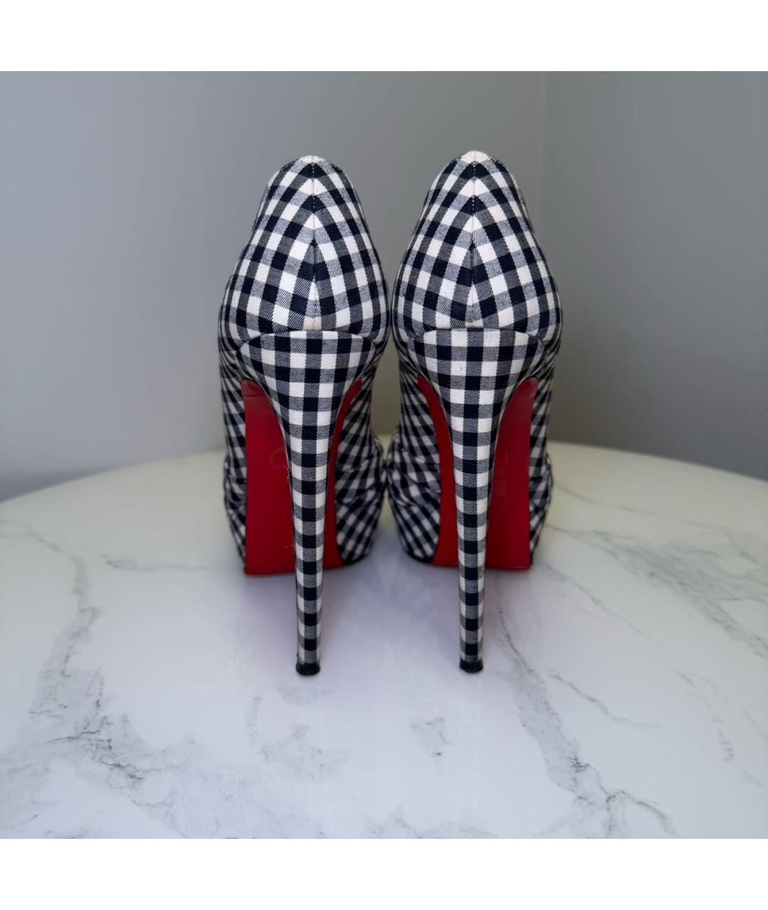 CHRISTIAN LOUBOUTIN Белые текстильные туфли, фото 4