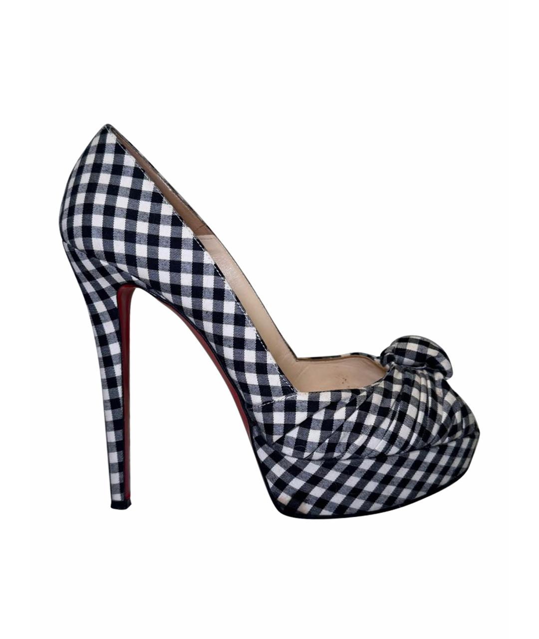 CHRISTIAN LOUBOUTIN Белые текстильные туфли, фото 1