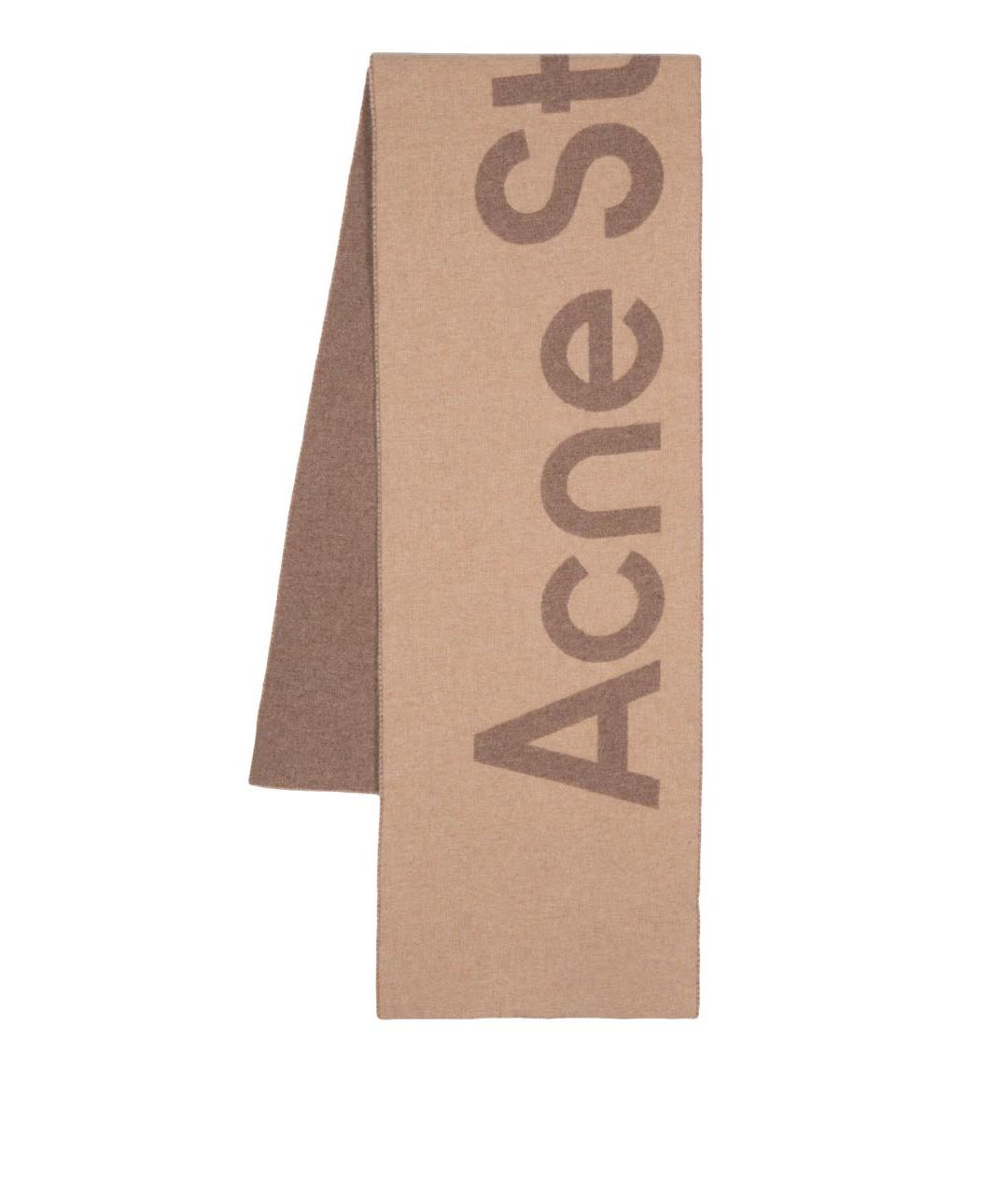 ACNE STUDIOS Бежевый шерстяной шарф, фото 1