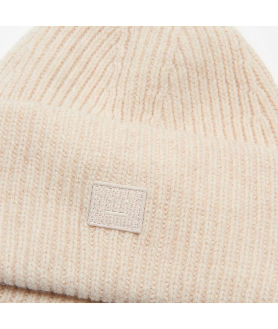 ACNE STUDIOS Бежевая шерстяная шапка, фото 3