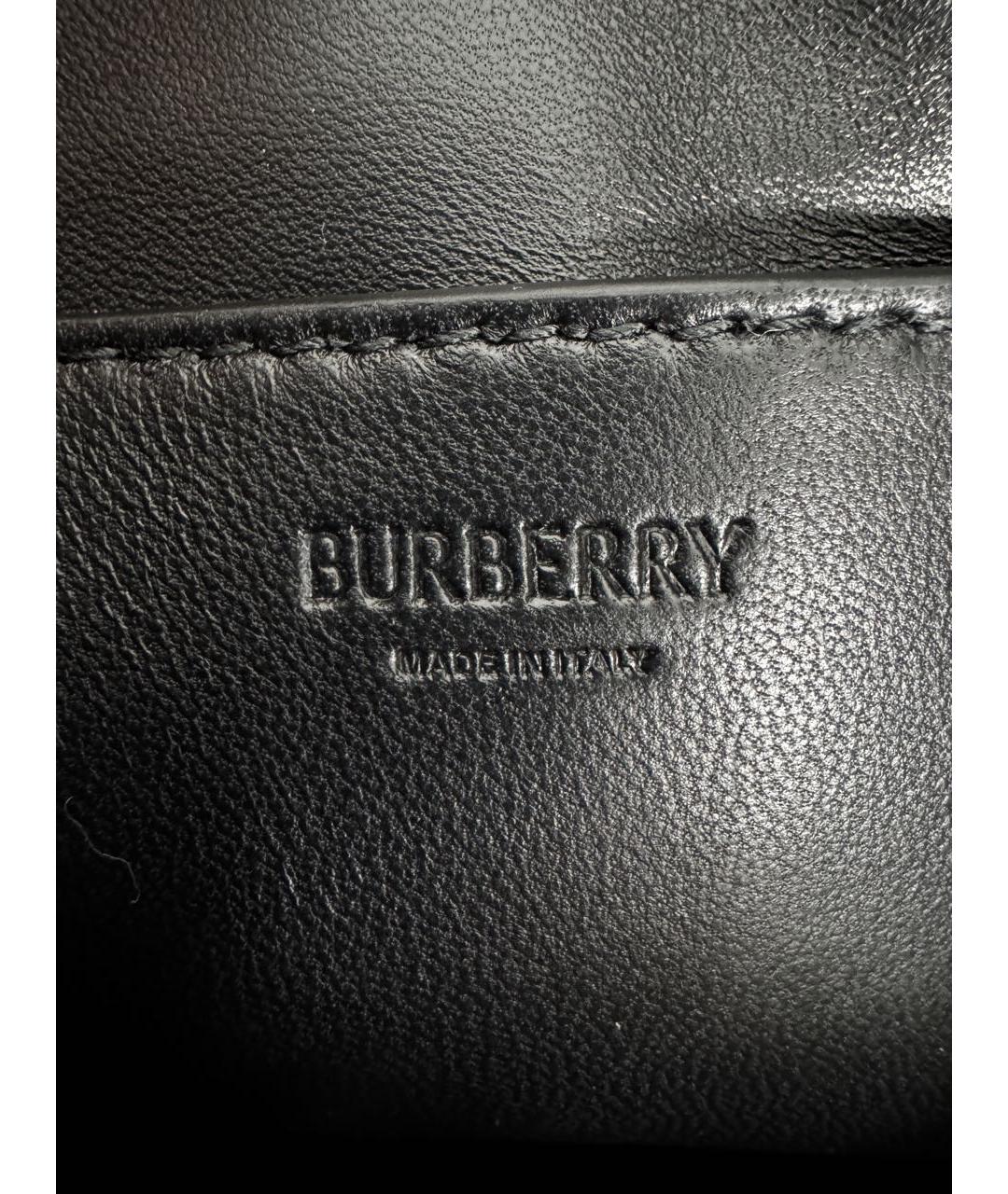 BURBERRY Черная кожаная сумка через плечо, фото 7